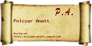 Polczer Anett névjegykártya